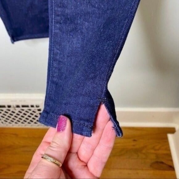 NYDJ Alina Pull On Skinny Ankle Jeans Stretch Dark Blue 4 - Picture 6 of 13